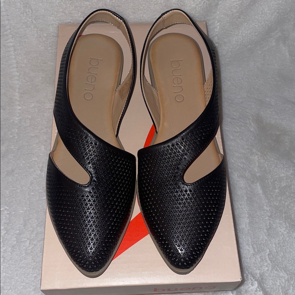 NWT BUENO Brand BIANCA PERF Flat in Black - Picture 8 of 14